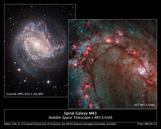 Hubble Image of M83 galaxy