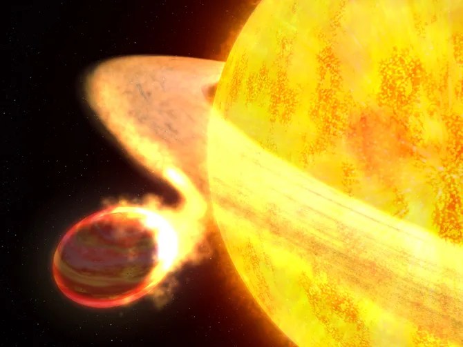 Artist's concept of the exoplanet WASP-12b.