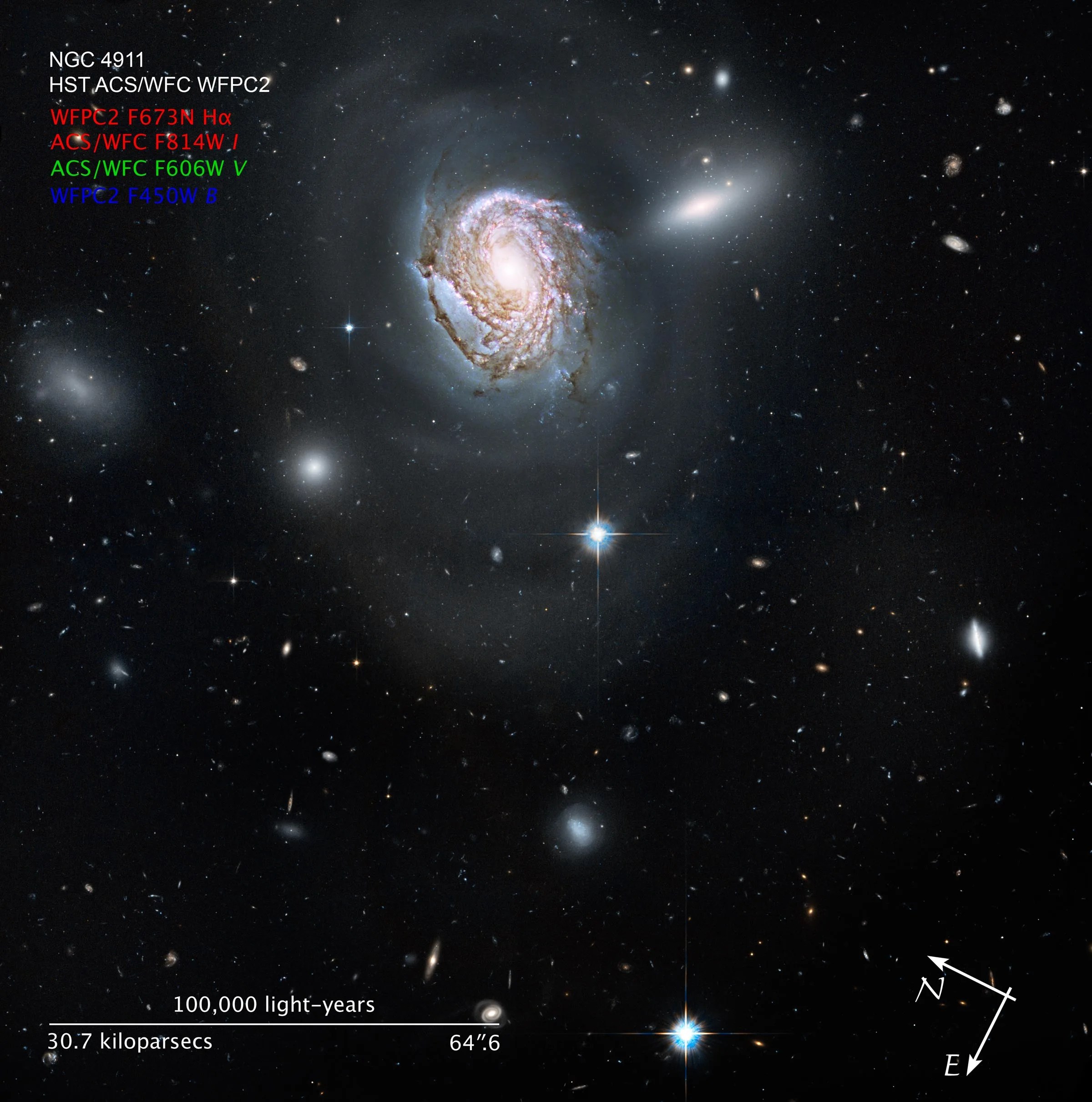 Hubble image of galaxy NGC 4911