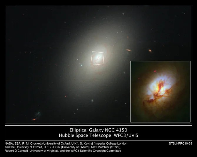 Hubble images of elliptical galaxy NGC 4150