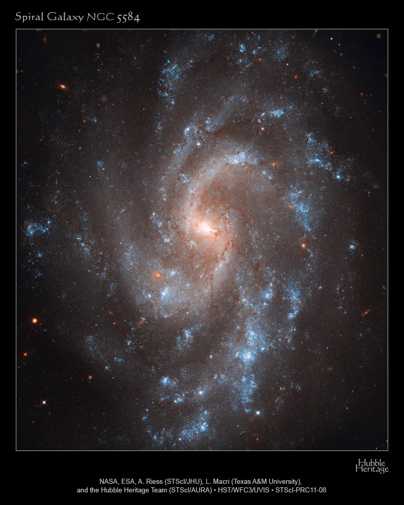 Hubble view of galaxy ngc 5584