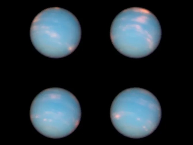 Hubble images of Neptune