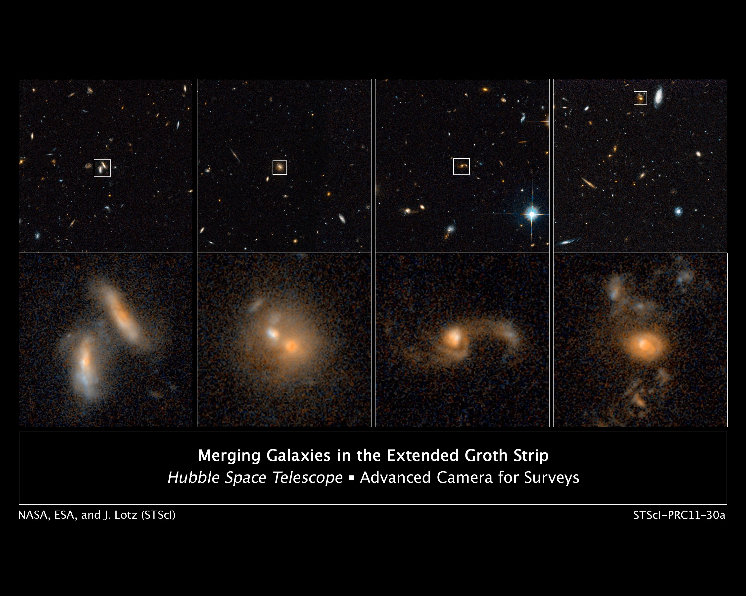 Hubble image of merging galaxies