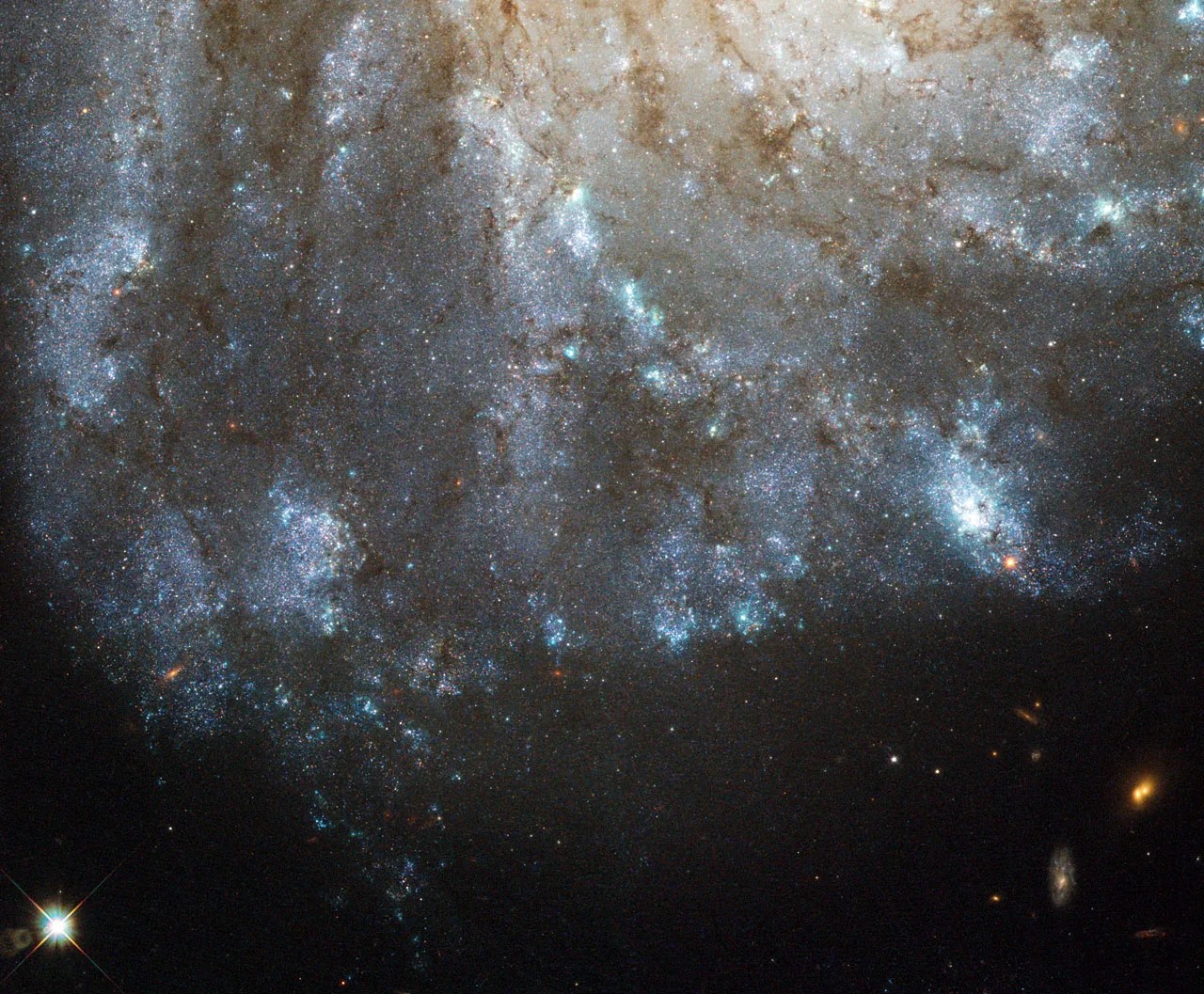 The nova is the yellow spot in the upper left corner of this image of the edge of galaxy M-99
