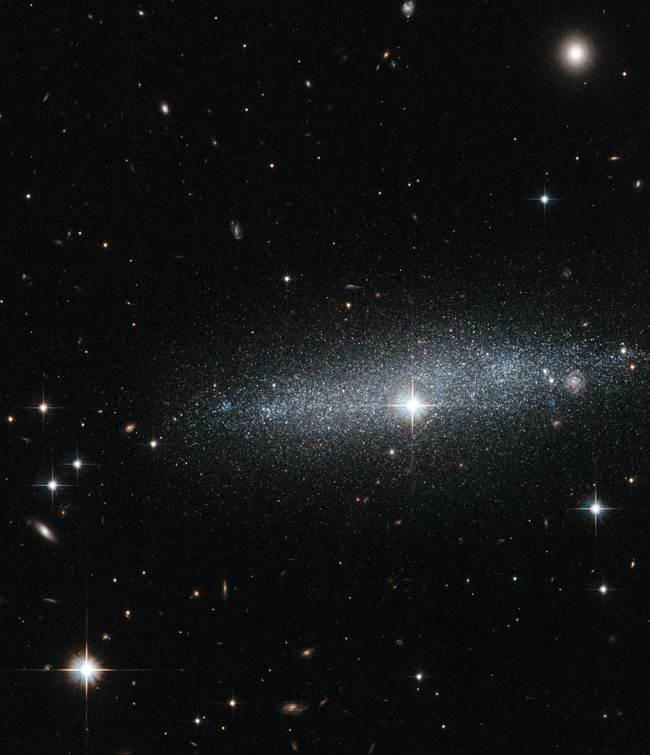sparkly glittery galaxy is less diffuse than most