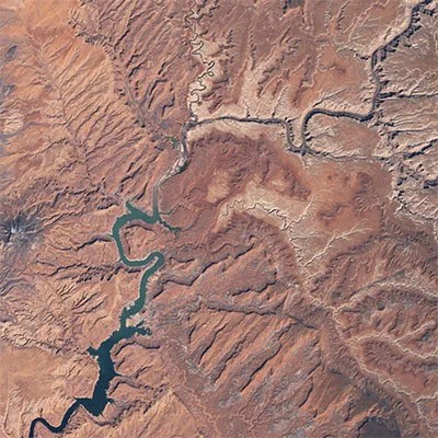 Satellite image of Lake Powell