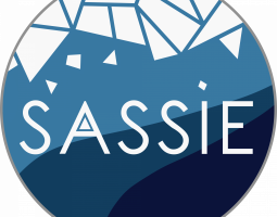 Blue and white SASSIE logo