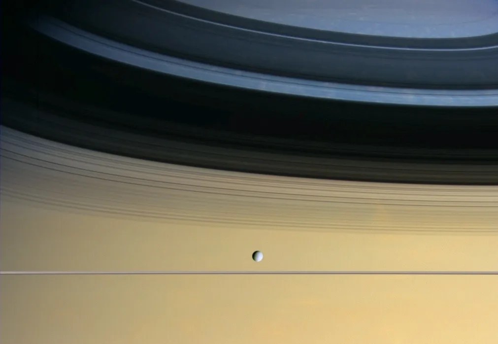 NASA's Cassini Orbiter Spots Two Small Objects in Saturn's F Ring | Sci.News