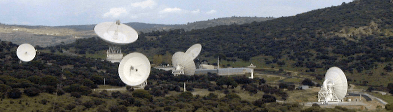 The Deep Space Communications Complex in Madrid, Spain.