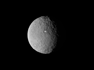 Animated gif of Ceres rotating as imaged by Dawn