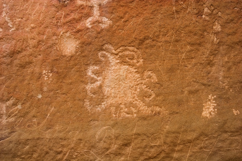 Petroglyph possibly depicting an eclipse