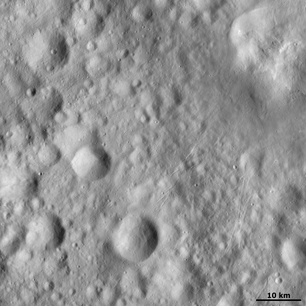 Rilles on Vesta's Surface