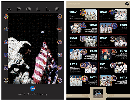 Apollo images on 40th Anniversary Poster
